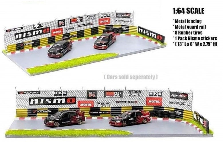 Race Track Advan Diorama with Decals for 1/64 Scale Models by