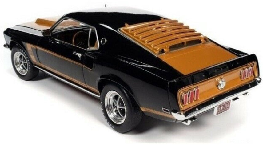 1/18 1969 Ford Mustang Fastback Black with Gold – Hobby Express Inc.