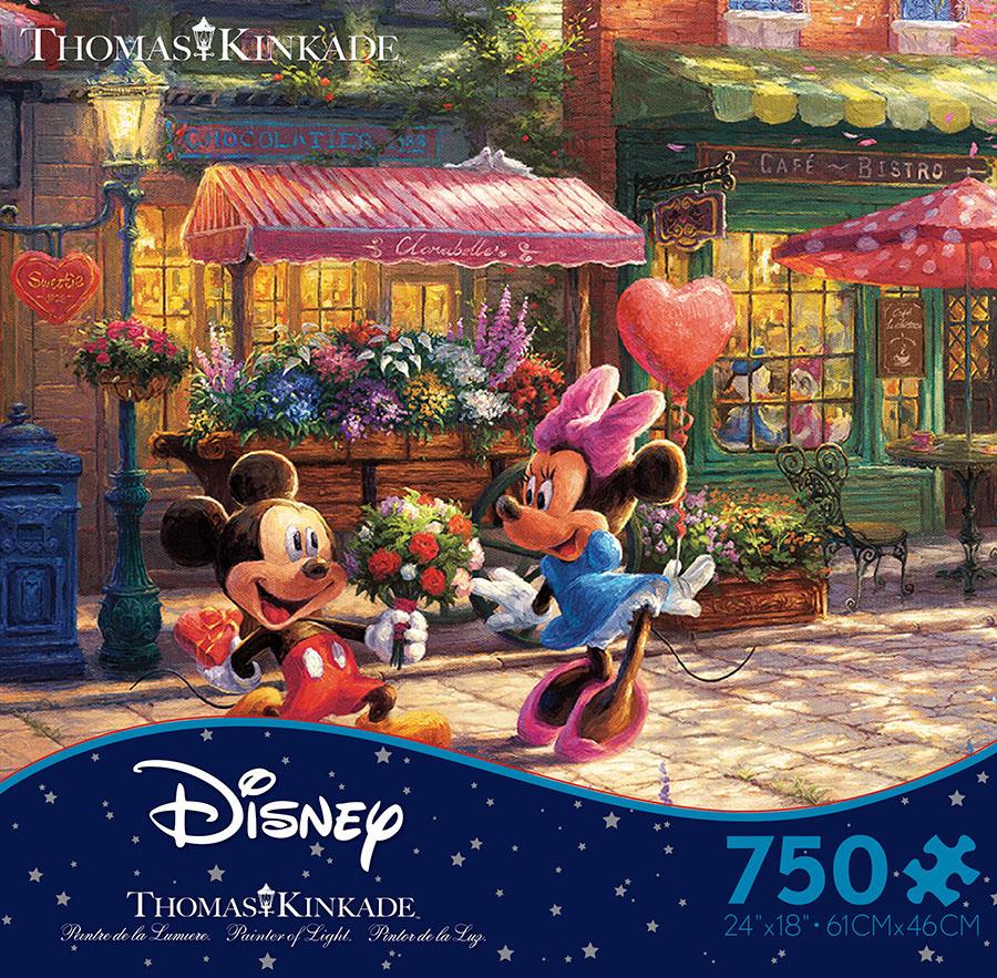 Thomas Kinkade Disney Mickey and Minnie Sweetheart Cafe 750pc Puzzle –  Hobby Express Inc.