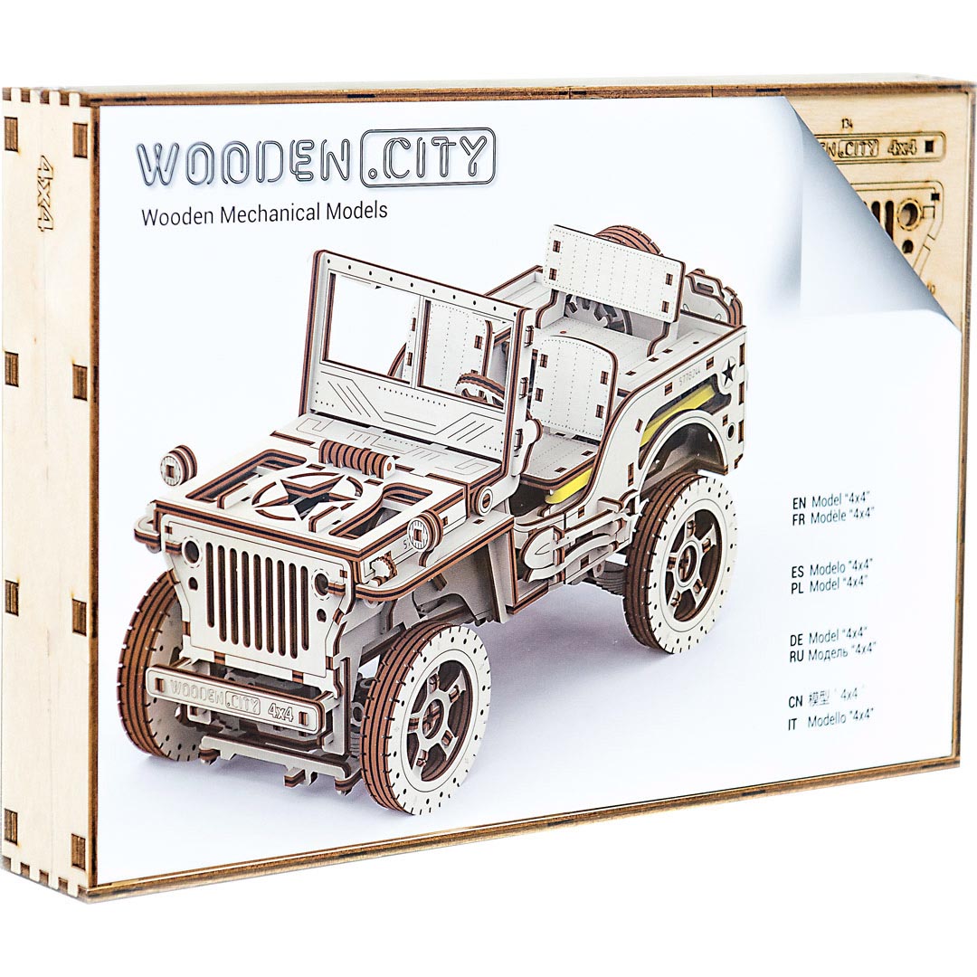 Model Car 3D Ply Wood Puzzle Build and Paint Your Own 4 X 4 Truck