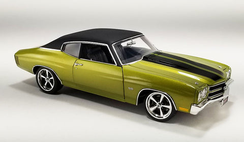 1/18 1970 Chevrolet Chevelle SS Restomod Citrus Green & Black Vinyl Top