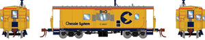 HO C-26A ICC Caboose/Light & Sound, Chessie/B&O #C-3887