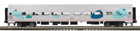 O AMFLEET Passenger Car AMTRAK Phase V 50TH (Silver/Blue)