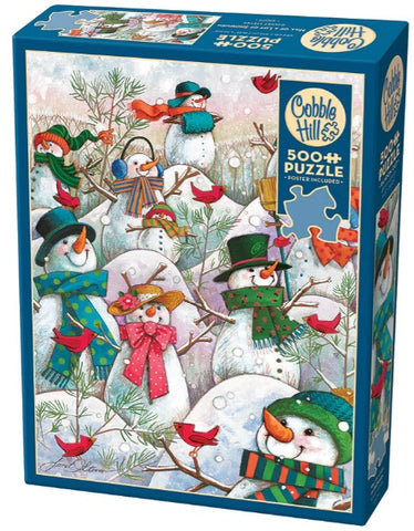 Hill of a lot of Snowmen 500pc Puzzle