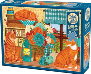 Pumpkin Patch Cats 500pc Puzzle