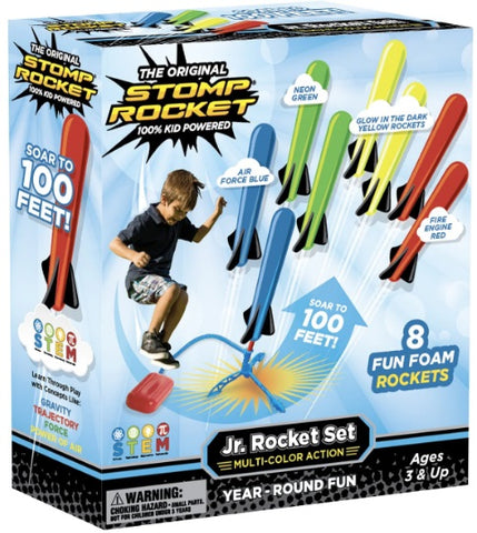 Stomp Rockets JR Rainbow Rocket Kit - 8 Rockets
