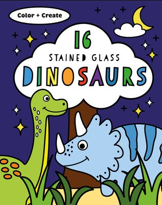 Dinosaurs Stain Glass Coloring