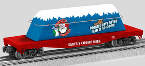 O Santa's Choice Milk Carton Flat Car