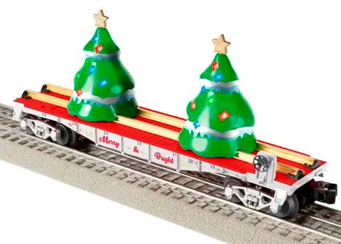 O Snow Covered Christmas Tree Flat Car