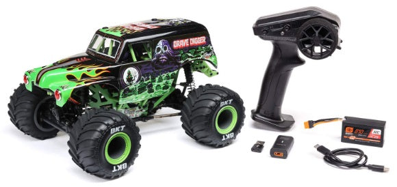 1/18 Mini LMT 4X4 Brushed Monster Truck RTR, Grave Digger