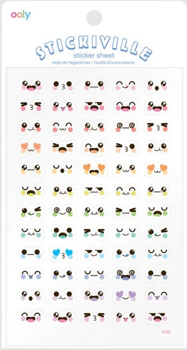 Stickiville Cute Expressions Stickers - Vinyl