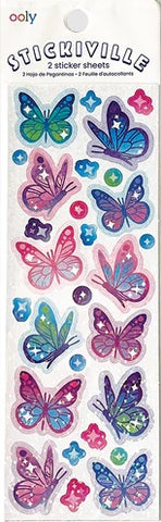 Stickiville Glittery Butterflies Stickers