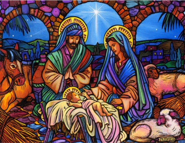 Stained Glass Nativity 500pc Puzzle