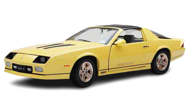 1/18 1985 Chevy Camaro IROC-Z T-Top, Yellow