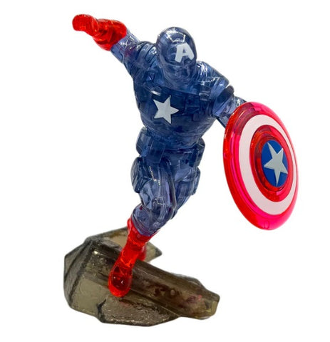 Blue Super Hero Captain America Figure with red and white accents.