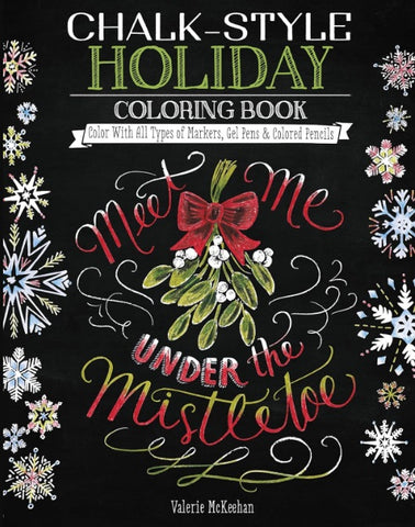 Holiday Chalk-Style Coloring Book