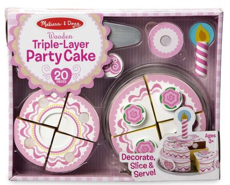 Triple-Layer Party Cake - Wooden Play Food