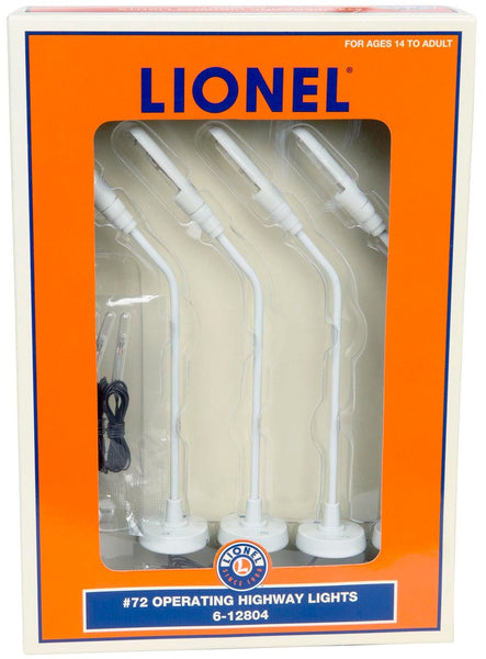 Lionel O scale #72 Highway Lights in Orange Lionel Package