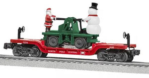 O North Pole Central Flatcar with Handcar