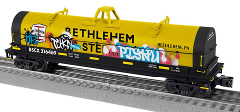 O Bethlehem Steel Coil Car #216469 with Graffiti