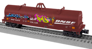 O BNSF Coil Car #534370 with Graffiti