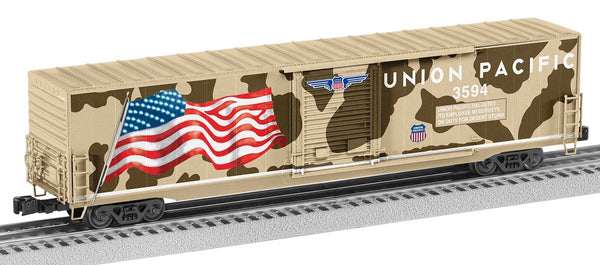 O Union Pacific Desert Victory Illuminated Flag Boxcar