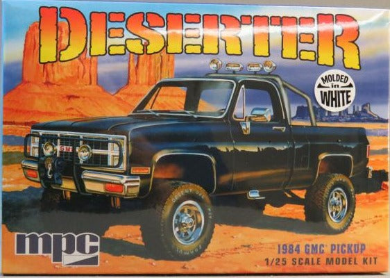 Skill 2 Model Kit 1984 GMC Pickup Truck (Molded in White) Deserter 1/25  Scale Model by MPC