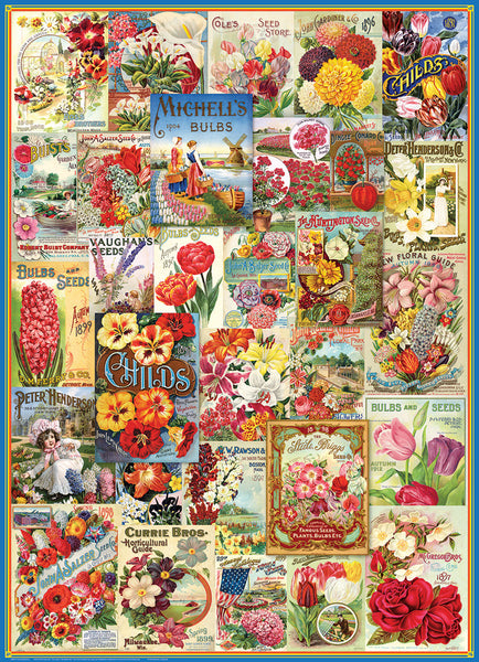 Flower Seed Catalog Collection 1000pc Puzzle