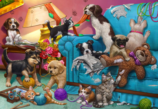 Paws Gone Wild 100pc Jigsaw Puzzle